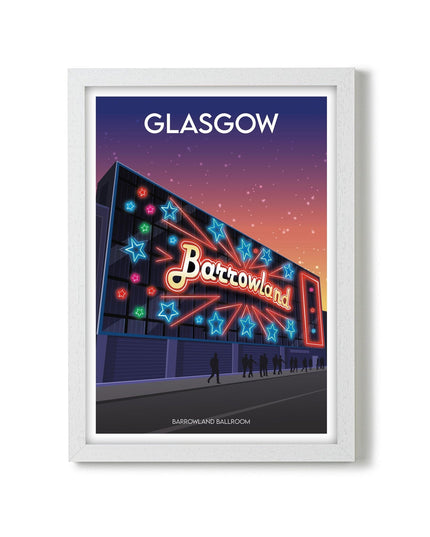 Glasgow Barrowland Travel Poster Print, Vintage Framed or Unframed Wall Art, Retro Large Home Decor Prints - Black Oak Farm