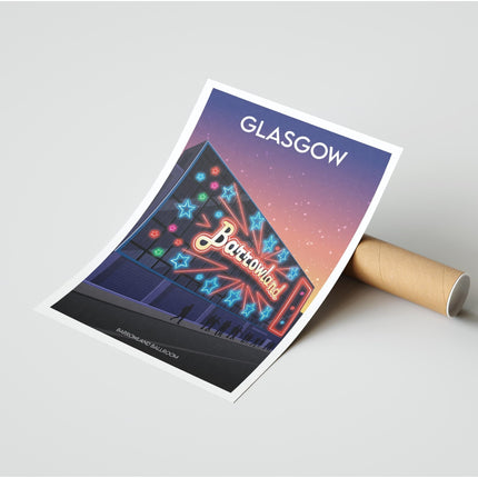 Glasgow Barrowland Travel Poster Print, Vintage Framed or Unframed Wall Art, Retro Large Home Decor Prints - Black Oak Farm