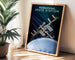 ISS International Space Station Travel Poster Print, Vintage Framed or Unframed Wall Art, Retro Large Home Decor Prints - Black Oak Farm