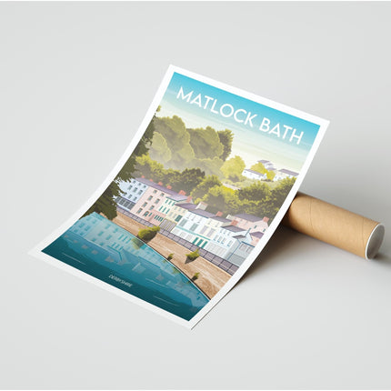 Matlock Bath Derbyshire Travel Poster Print, Vintage Framed or Unframed Wall Art, Retro Large Home Decor Prints - Black Oak Farm