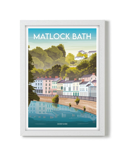 Matlock Bath Derbyshire Travel Poster Print, Vintage Framed or Unframed Wall Art, Retro Large Home Decor Prints - Black Oak Farm