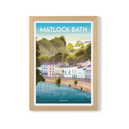 Matlock Bath Derbyshire Travel Poster Print, Vintage Framed or Unframed Wall Art, Retro Large Home Decor Prints - Black Oak Farm