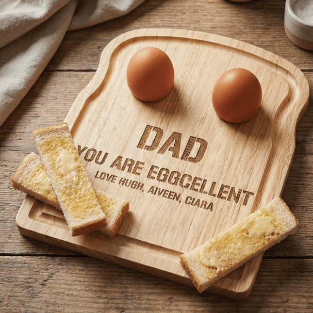 Personalised Dippy Egg Board – Army Style Breakfast Gift for Dad - Black Oak Farm