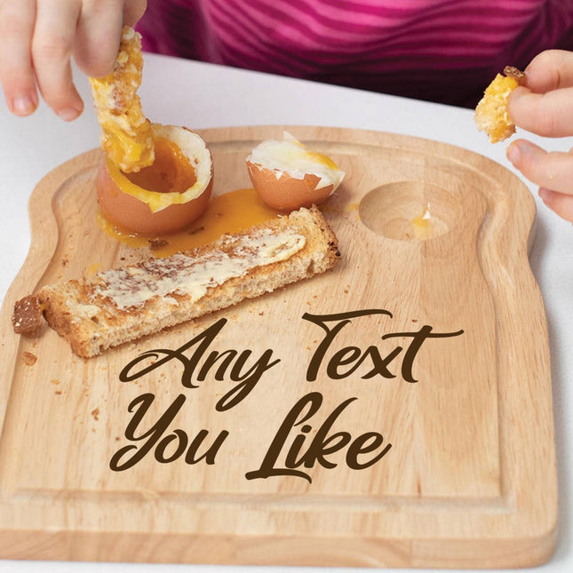 Personalised Dippy Egg Board, Custom Engraved Plate - Black Oak Farm