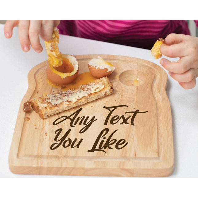 Personalised Dippy Egg Board, Custom Engraved Plate - Black Oak Farm
