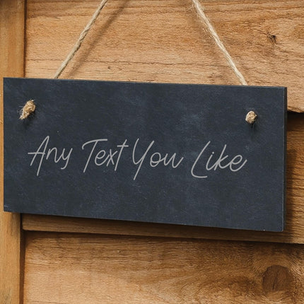 Personalised Slate Garden Sign, Custom Name Plaque for Garden Décor, Allotment Sign, Kids Name Sign, Door Sign, Garden Gifts & Ornaments - Black Oak Farm