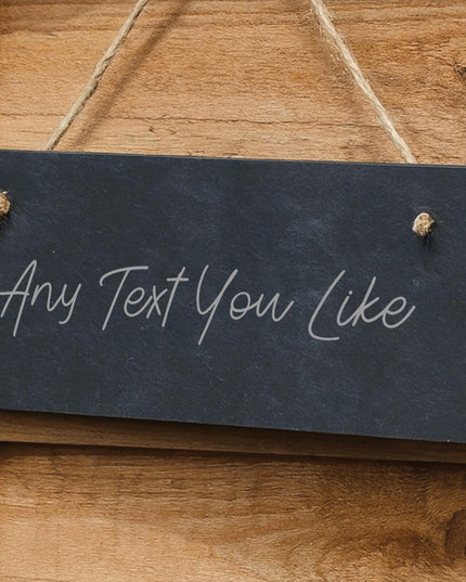 Personalised Slate Garden Sign, Custom Name Plaque for Garden Décor, Allotment Sign, Kids Name Sign, Door Sign, Garden Gifts & Ornaments - Black Oak Farm