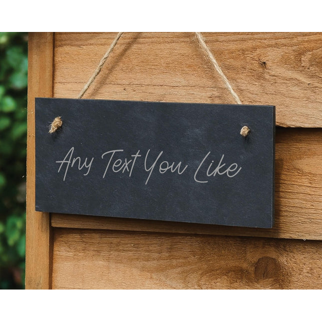 Personalised Slate Garden Sign, Custom Name Plaque for Garden Décor, Allotment Sign, Kids Name Sign, Door Sign, Garden Gifts & Ornaments - Black Oak Farm