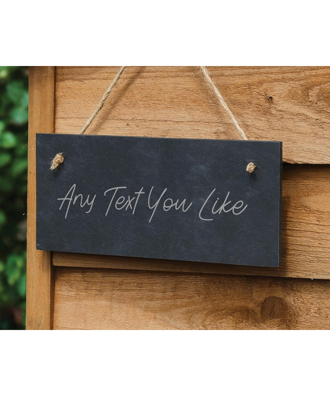 Personalised Slate Garden Sign, Custom Name Plaque for Garden Décor, Allotment Sign, Kids Name Sign, Door Sign, Garden Gifts & Ornaments - Black Oak Farm