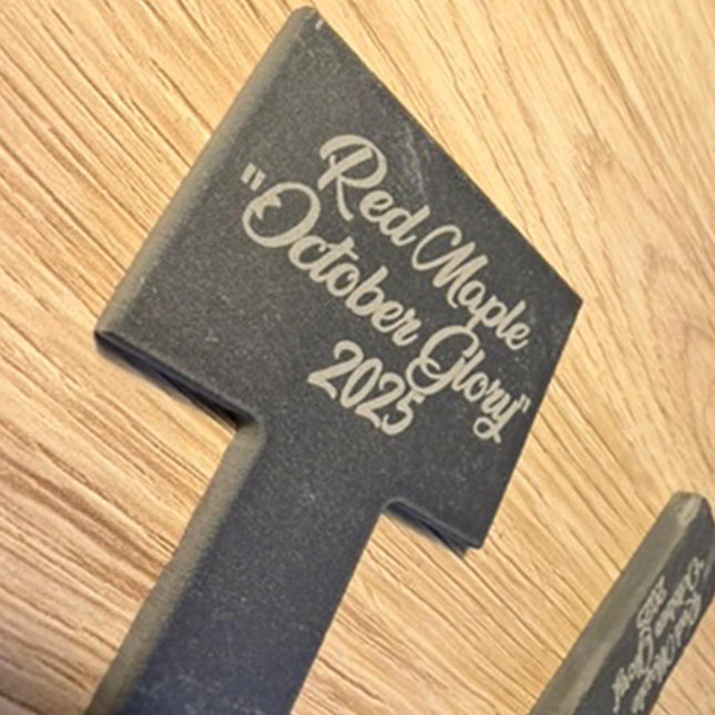 Personalised Slate Plant Marker, Custom Garden Label for Herbs, Flowers or Grandma’s Garden, Outdoor Garden Gift, Slate Plant Stake Plaque - Black Oak Farm