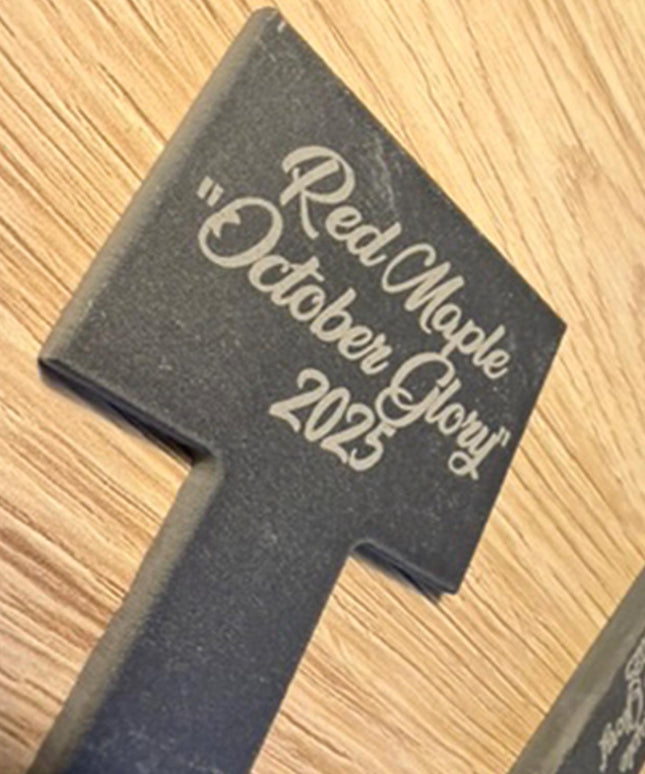 Personalised Slate Plant Marker, Custom Garden Label for Herbs, Flowers or Grandma’s Garden, Outdoor Garden Gift, Slate Plant Stake Plaque - Black Oak Farm