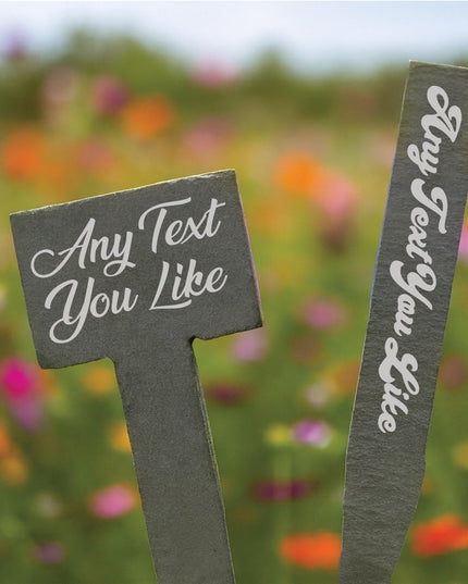 Personalised Slate Plant Marker, Custom Garden Label for Herbs, Flowers or Grandma’s Garden, Outdoor Garden Gift, Slate Plant Stake Plaque - Black Oak Farm