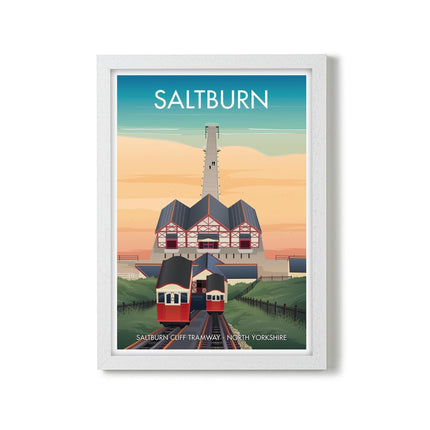 Saltburn Travel Poster Print, Vintage Framed or Unframed Wall Art, Retro Large Home Decor Prints - Black Oak Farm