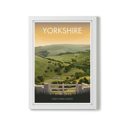 Yorkshire Dales Travel Poster Print, Vintage Framed or Unframed Wall Art, Retro Large Home Decor Prints - Black Oak Farm